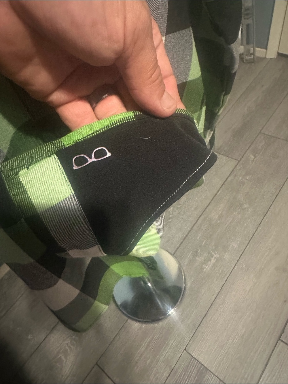 DIXXON Green Black White Plaid Button-Down Shirt - Picture 3 of 5